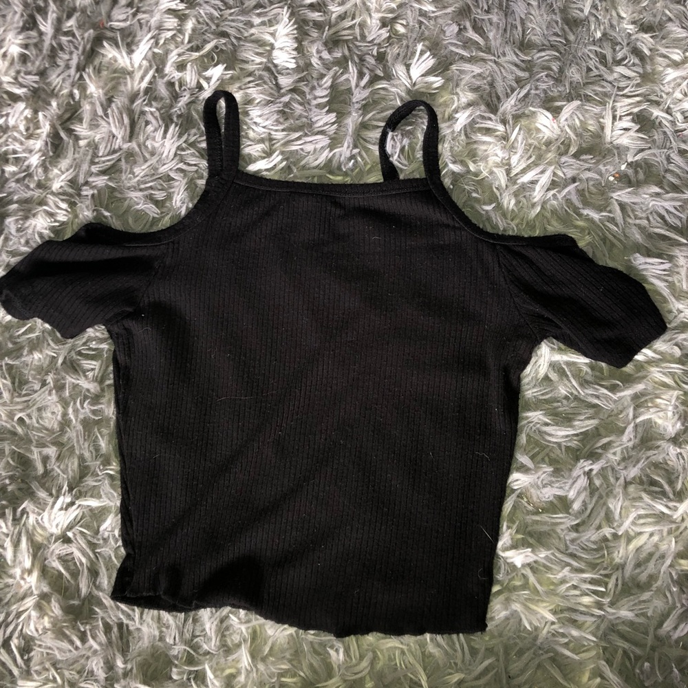 Black off shoulder top